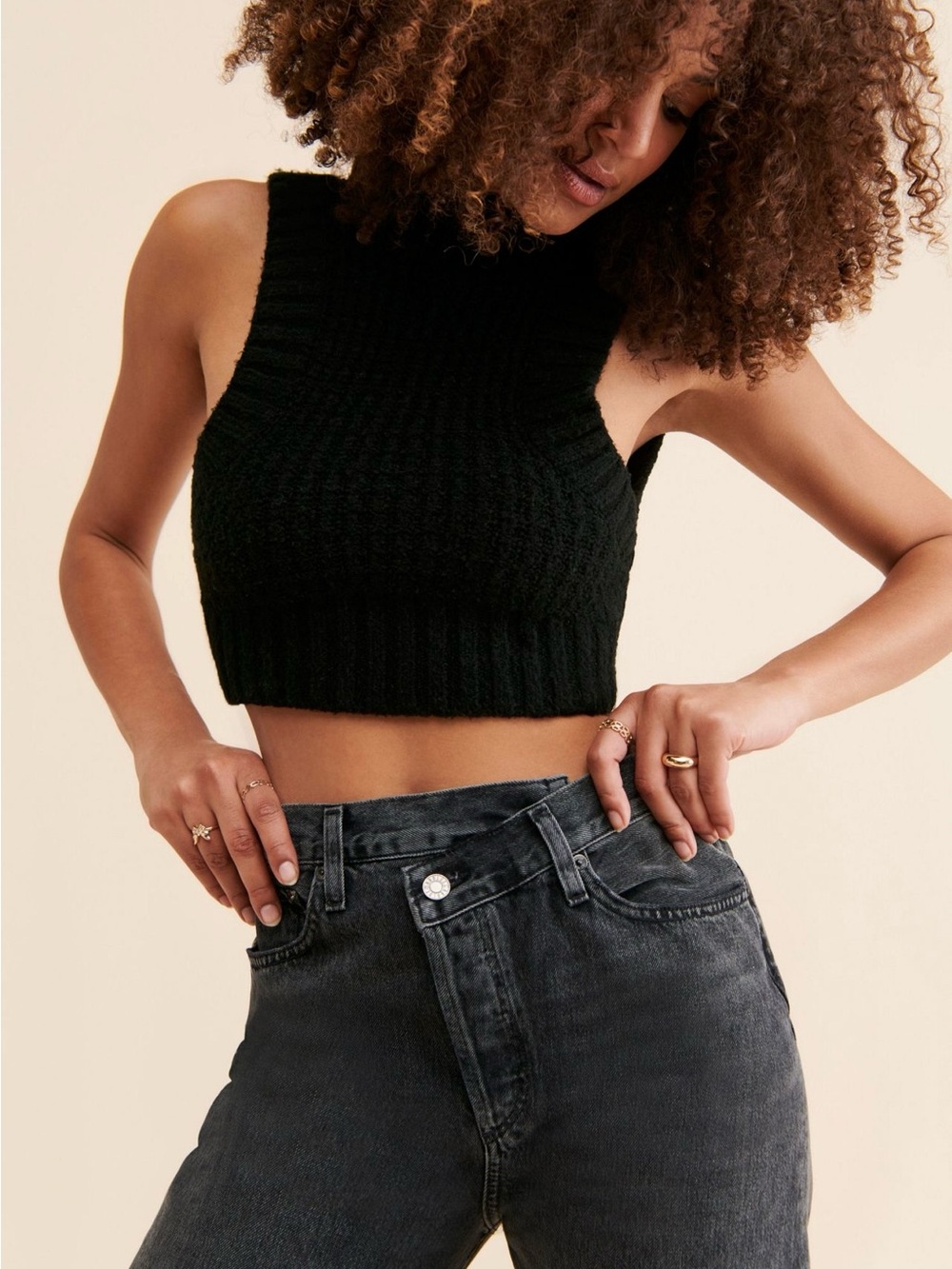 Free People Agolde Washed Black Straight Leg Jeans